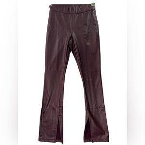 A New Day Women's Faux Leather Pants - Burgundy